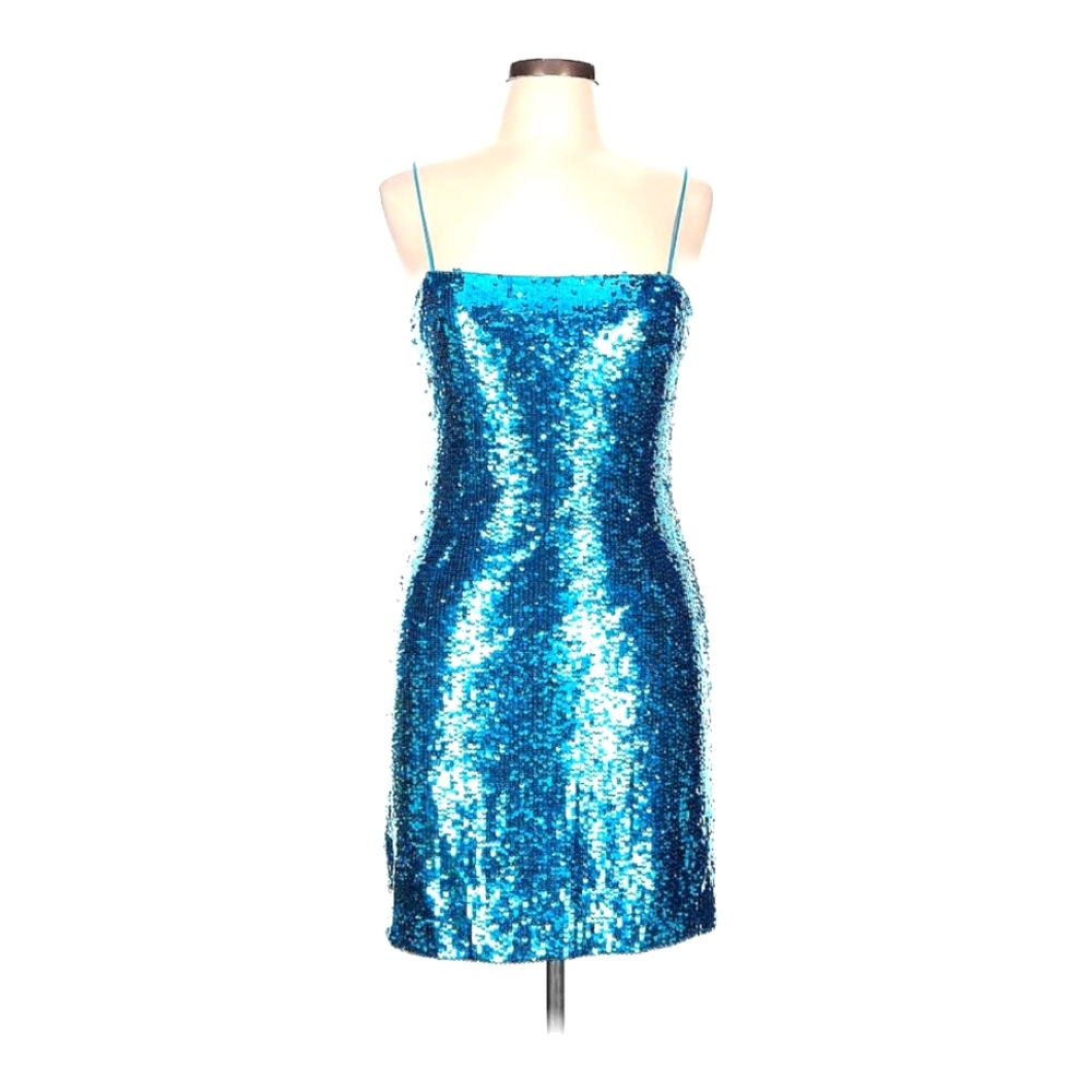 ALICE & OLIVIA Blue Sequin Cocktail Dress NWT SZ 10